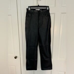 Abercrombie Vegan Leather Slit Pants